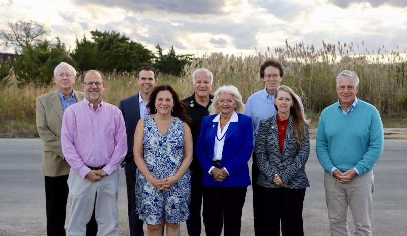 The Lewes-Rehoboth Beach Rotary Club introduced its 2025-26 board of directors Oct. 27. Shown are in back (l-r) George Jarvis, club director; Travis Olszewski, membership chair; Dave Keller, president-elect; and Jeff Kitchen, foundation chair. In front are Andrew Ratner, treasurer; Cathy Melfi, public relations chair; Janine Fitzgerald, president; Lisa Groom, programs chair; and Michael Damiano, community services chair.